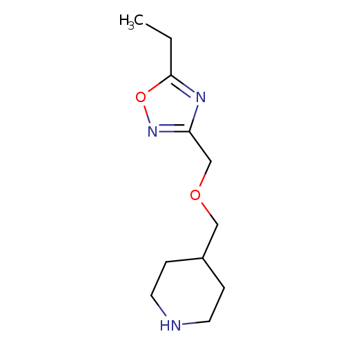 CCc1onc(n1)COCC1CCNCC1