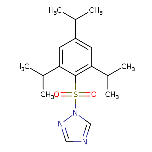 CC(c1cc(cc(c1S(=O)(=O)n1cncn1)C(C)C)C(C)C)C