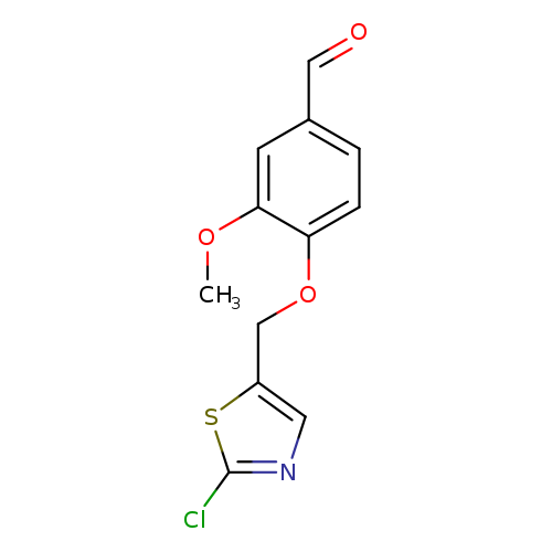 COc1cc(C=O)ccc1OCc1cnc(s1)Cl