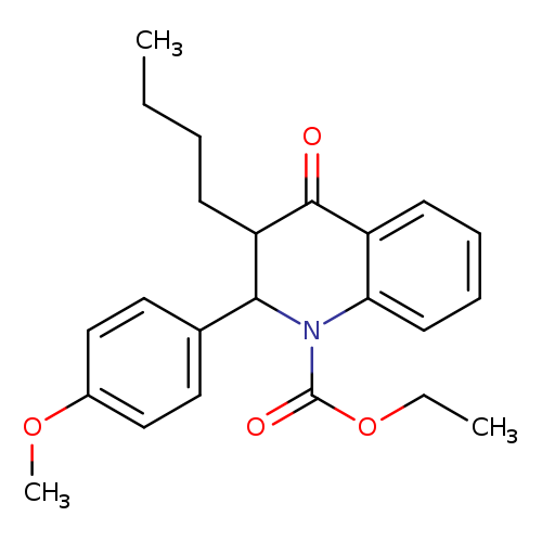 CCCCC1C(c2ccc(cc2)OC)N(C(=O)OCC)c2c(C1=O)cccc2