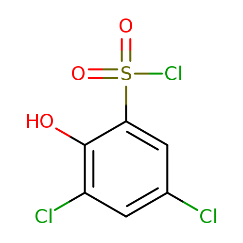 Clc1cc(Cl)c(c(c1)S(=O)(=O)Cl)O