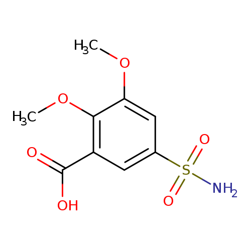 COc1c(OC)cc(cc1C(=O)O)S(=O)(=O)N