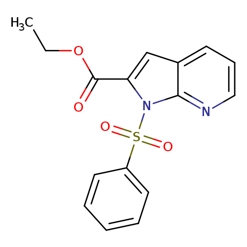 CCOC(=O)c1cc2c(n1S(=O)(=O)c1ccccc1)nccc2