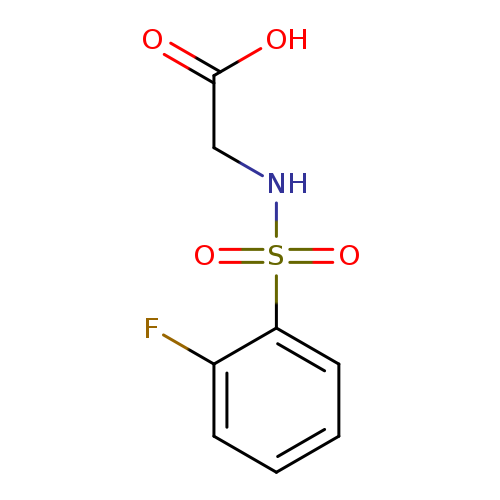 OC(=O)CNS(=O)(=O)c1ccccc1F