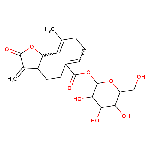 OCC1OC(OC(=O)C2=CCCC(=CC3C(CC2)C(=C)C(=O)O3)C)C(C(C1O)O)O