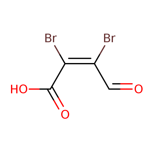 O=C/C(=C(\C(=O)O)/Br)/Br