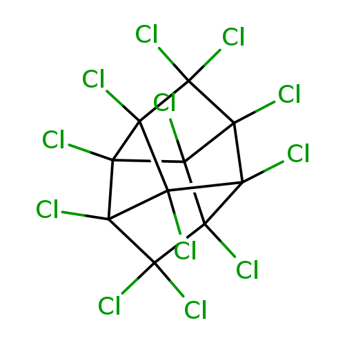 ClC12C(Cl)(Cl)C3(C4(C1(Cl)C1(C2(Cl)C3(C4(C1(Cl)Cl)Cl)Cl)Cl)Cl)Cl
