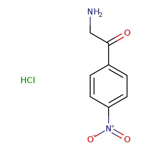NCC(=O)c1ccc(cc1)[N+](=O)[O-].Cl