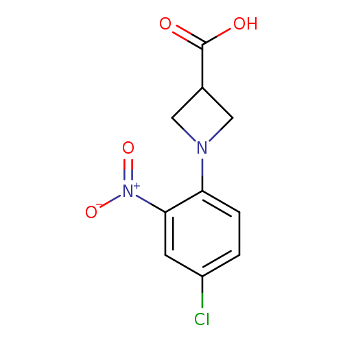 OC(=O)C1CN(C1)c1ccc(cc1[N+](=O)[O-])Cl