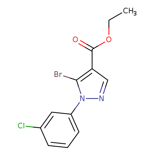 CCOC(=O)c1cnn(c1Br)c1cccc(c1)Cl
