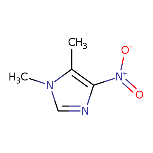 [O-][N+](=O)c1ncn(c1C)C