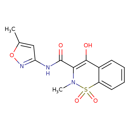 Cc1onc(c1)NC(=O)C1=C(O)c2ccccc2S(=O)(=O)N1C