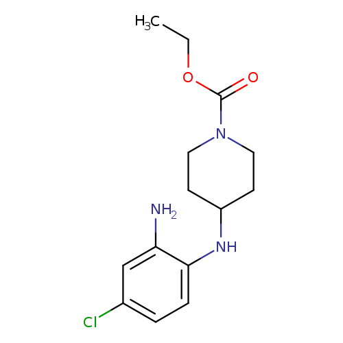 CCOC(=O)N1CCC(CC1)Nc1ccc(cc1N)Cl