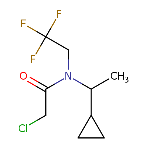 ClCC(=O)N(C(C1CC1)C)CC(F)(F)F