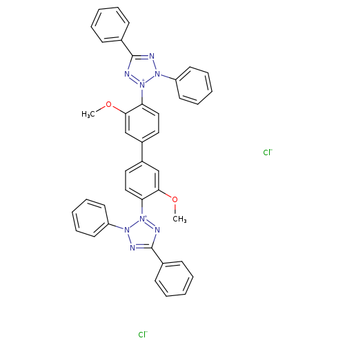 COc1cc(ccc1[n+]1nc(nn1c1ccccc1)c1ccccc1)c1ccc(c(c1)OC)[n+]1nc(nn1c1ccccc1)c1ccccc1.[Cl-].[Cl-]