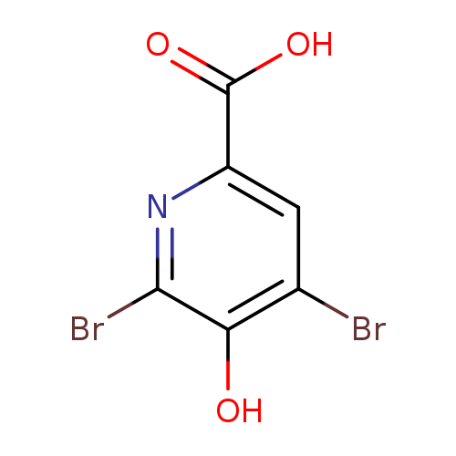 OC(=O)c1cc(Br)c(c(n1)Br)O