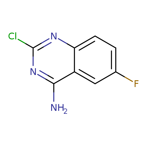 Fc1ccc2c(c1)c(N)nc(n2)Cl