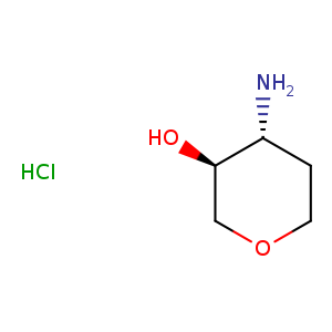 N[C@@H]1CCOC[C@H]1O.Cl