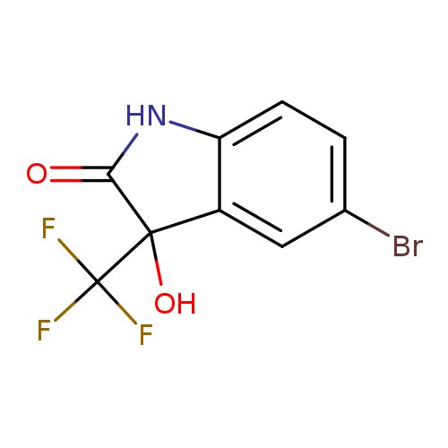 FC(C1(O)C(=O)Nc2c1cc(Br)cc2)(F)F