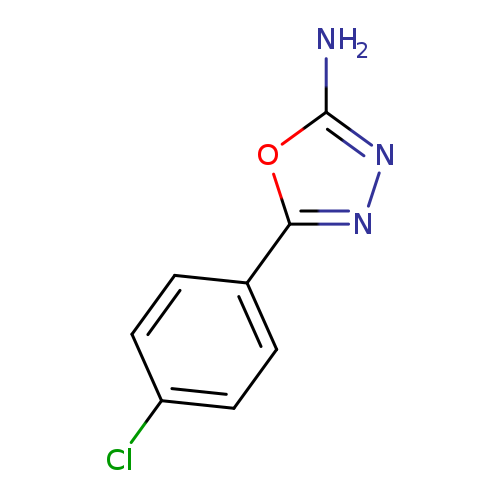 Clc1ccc(cc1)c1nnc(o1)N