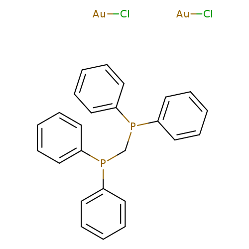 c1ccc(cc1)P(c1ccccc1)CP(c1ccccc1)c1ccccc1.[Au]Cl.[Au]Cl