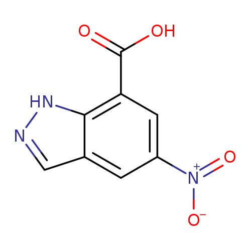 [O-][N+](=O)c1cc2cn[nH]c2c(c1)C(=O)O