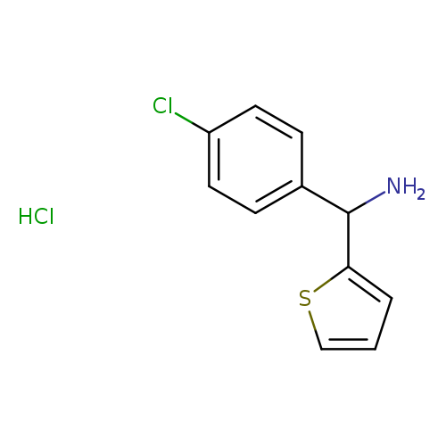 Clc1ccc(cc1)C(c1cccs1)N.Cl