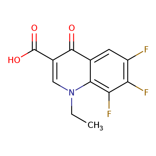 CCn1cc(C(=O)O)c(=O)c2c1c(F)c(F)c(c2)F