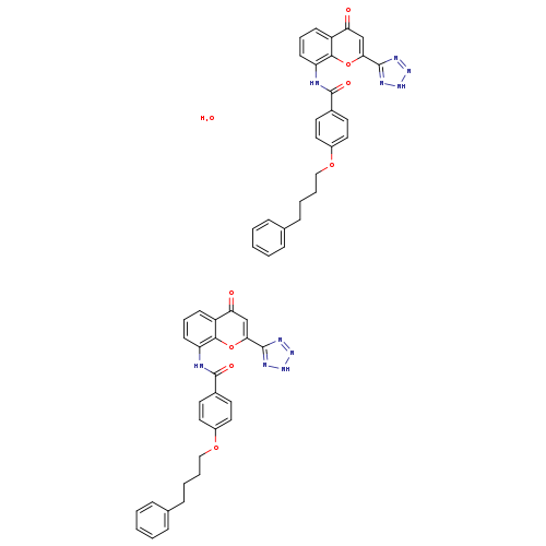 O=C(c1ccc(cc1)OCCCCc1ccccc1)Nc1cccc2c1oc(cc2=O)c1nn[nH]n1.O=C(c1ccc(cc1)OCCCCc1ccccc1)Nc1cccc2c1oc(cc2=O)c1nn[nH]n1.O