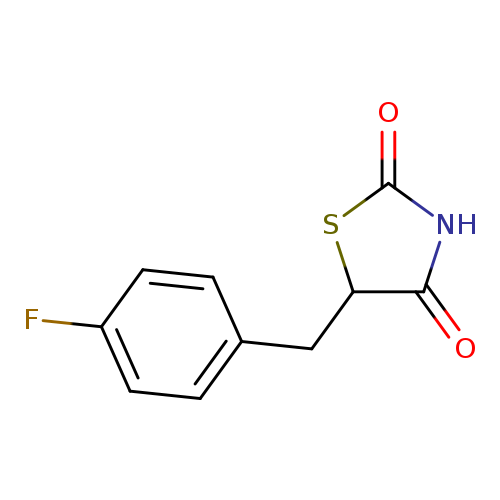 O=C1NC(=O)SC1Cc1ccc(cc1)F