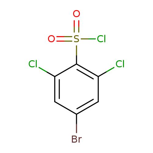 Clc1cc(Br)cc(c1S(=O)(=O)Cl)Cl