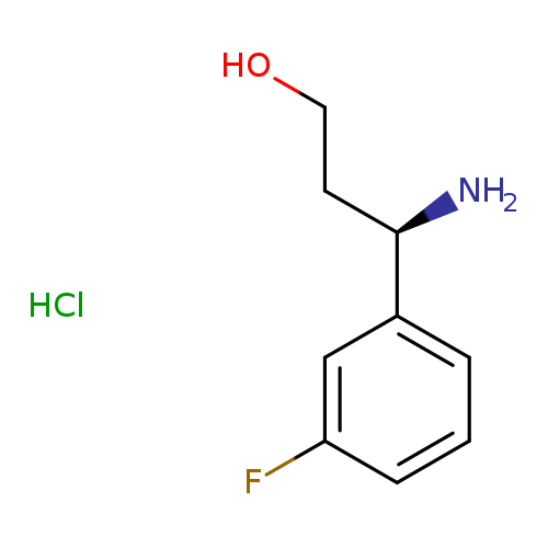 OCC[C@H](c1cccc(c1)F)N.Cl