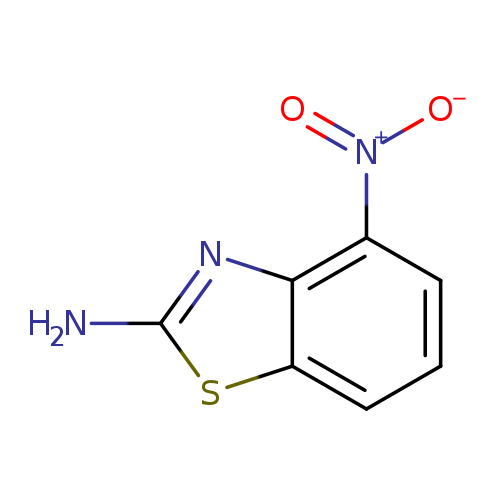 Nc1sc2c(n1)c(ccc2)[N+](=O)[O-]