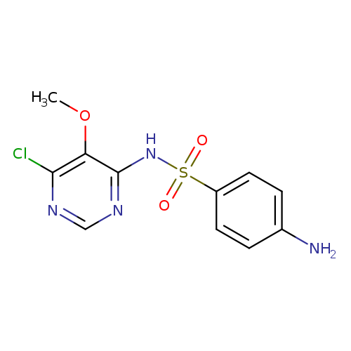 COc1c(Cl)ncnc1NS(=O)(=O)c1ccc(cc1)N