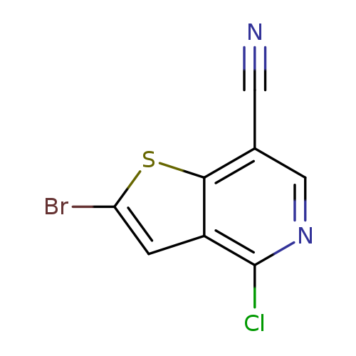 N#Cc1cnc(c2c1sc(c2)Br)Cl