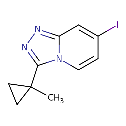 Ic1ccn2c(c1)nnc2C1(C)CC1