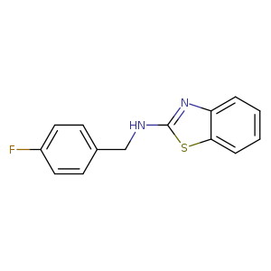 Fc1ccc(cc1)CNc1nc2c(s1)cccc2