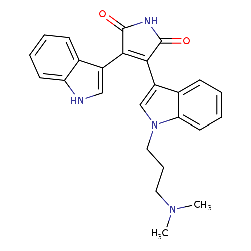 CN(CCCn1cc(c2c1cccc2)C1=C(C(=O)NC1=O)c1c[nH]c2c1cccc2)C