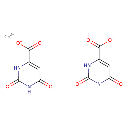 O=c1[nH]c(=O)[nH]c(c1)C(=O)[O-].O=c1[nH]c(=O)[nH]c(c1)C(=O)[O-].[Ca+2]