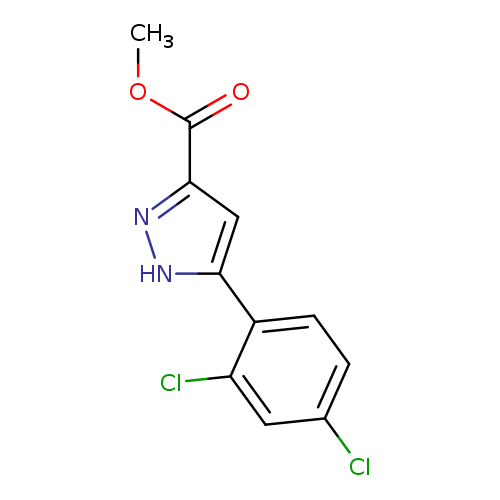 COC(=O)c1n[nH]c(c1)c1ccc(cc1Cl)Cl