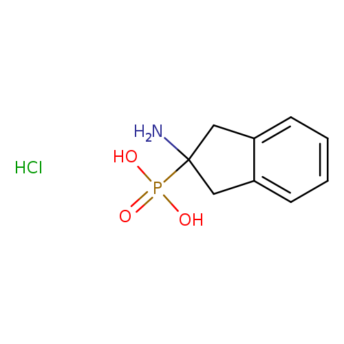 NC1(Cc2c(C1)cccc2)P(=O)(O)O.Cl
