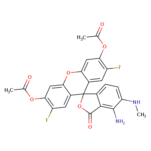 CNc1ccc2c(c1N)C(=O)OC12c2cc(F)c(cc2Oc2c1cc(F)c(c2)OC(=O)C)OC(=O)C