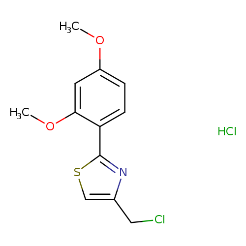 COc1cc(OC)ccc1c1scc(n1)CCl.Cl