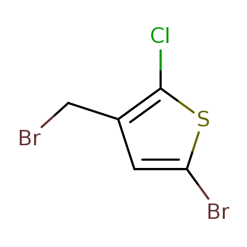 BrCc1cc(sc1Cl)Br