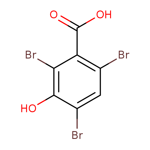 OC(=O)c1c(Br)cc(c(c1Br)O)Br