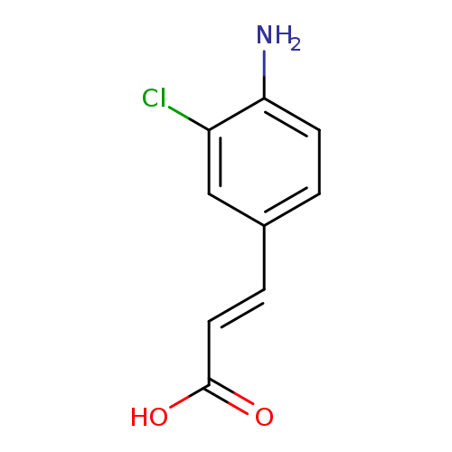 OC(=O)/C=C/c1ccc(c(c1)Cl)N