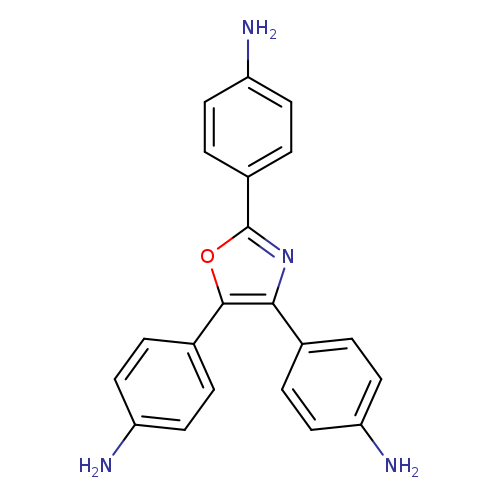 Nc1ccc(cc1)c1oc(c(n1)c1ccc(cc1)N)c1ccc(cc1)N