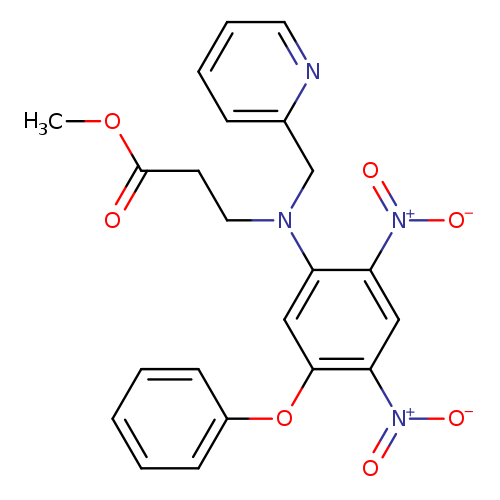 COC(=O)CCN(c1cc(Oc2ccccc2)c(cc1[N+](=O)[O-])[N+](=O)[O-])Cc1ccccn1