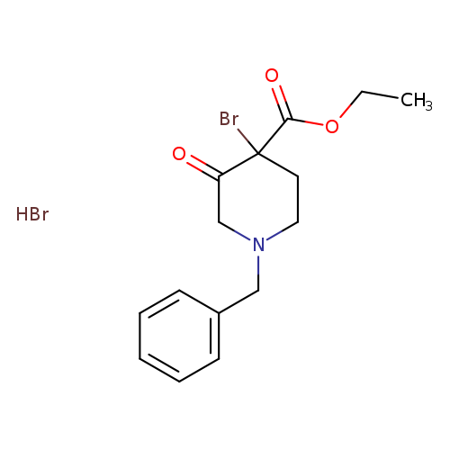 CCOC(=O)C1(Br)CCN(CC1=O)Cc1ccccc1.Br