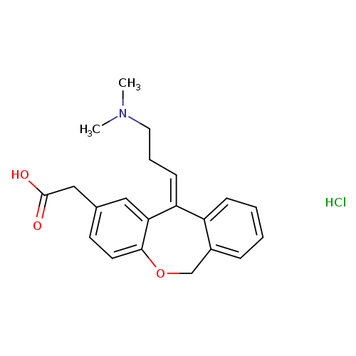 CN(CC/C=C/1c2cc(ccc2OCc2c1cccc2)CC(=O)O)C.Cl